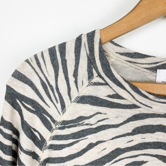 NWT LNA Revolve Beige Zebra Print Jillyan Raglan Sweatshirt Sz S - Picture 6 of 9